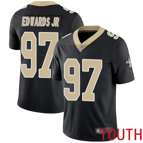 New Orleans Saints Limited Black Youth Mario Edwards Jr Home Jersey NFL Football 97 Vapor Untouchable Jersey